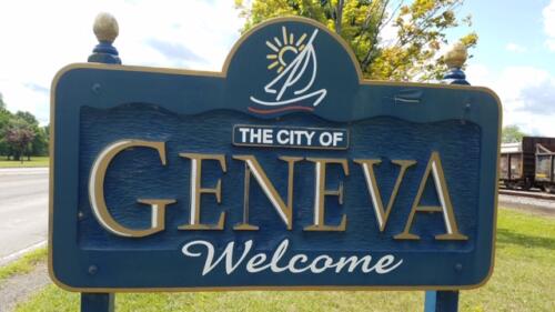 The City of Geneva Welcome Sign