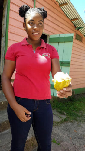 Girl with Chocolate Pod